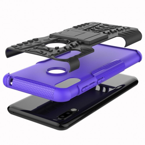 Чехол Hybrid Armor для ASUS Zenfone Max Pro (M2) ZB631KL (черный + фиолетовый) Чехол Hybrid Armor для ASUS Zenfone Max Pro (M2) ZB631KL (черный + фиолетовый)