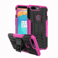 Чехол Hybrid Armor для OnePlus 5T (черный + розовый)