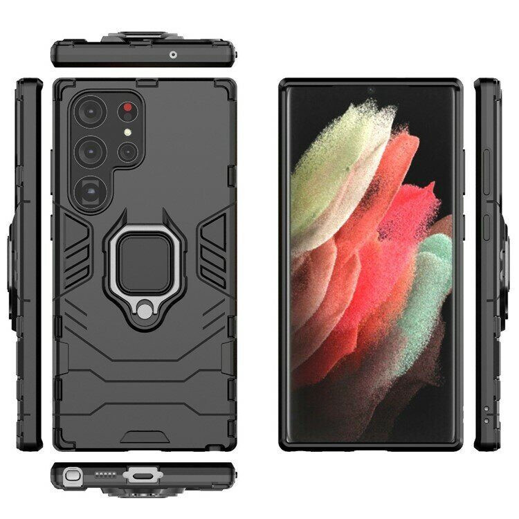 Чехол Armor Ring Holder для Samsung Galaxy S23 Ultra (черный)