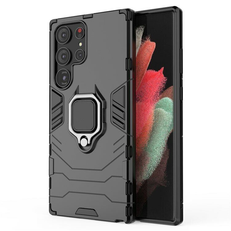 Чехол Armor Ring Holder для Samsung Galaxy S23 Ultra (черный)