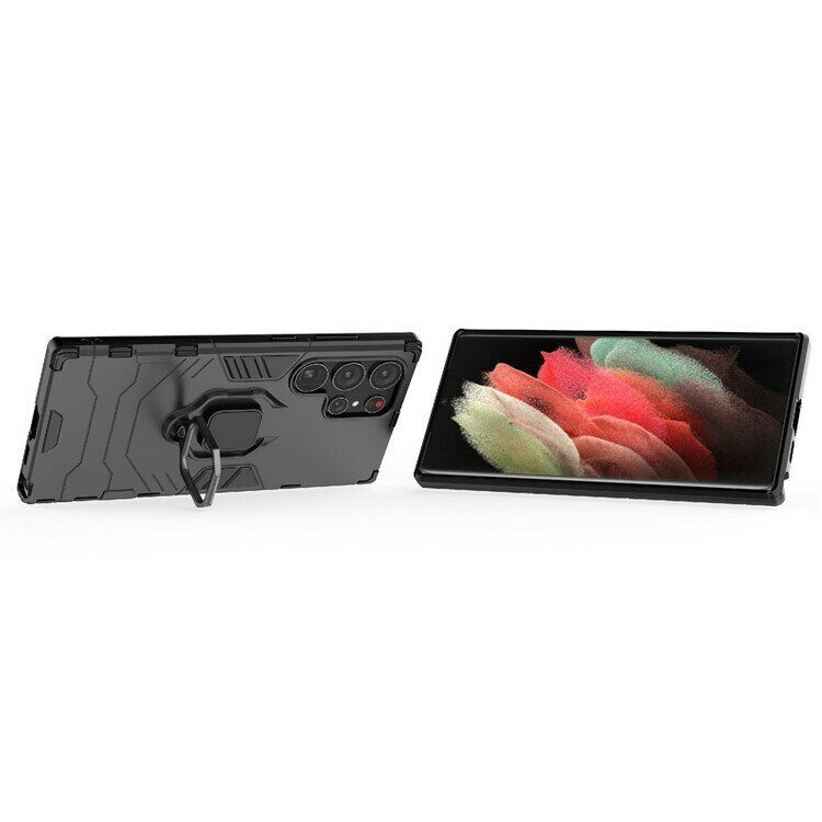 Чехол Armor Ring Holder для Samsung Galaxy S23 Ultra (черный)