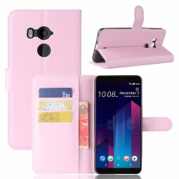 Чехол с визитницей для HTC U11+ (розовый)