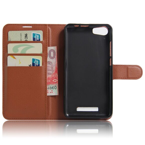 Чехол с визитницей для DOOGEE Y200 (коричневый) Чехол с визитницей для DOOGEE Y200 (коричневый)