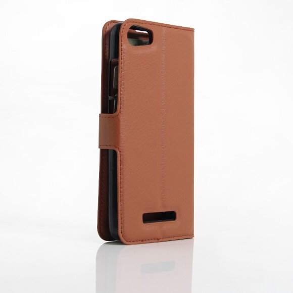 Чехол с визитницей для DOOGEE Y200 (коричневый) Чехол с визитницей для DOOGEE Y200 (коричневый)
