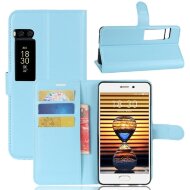 Чехол с визитницей для Meizu Pro 7 Plus (голубой)