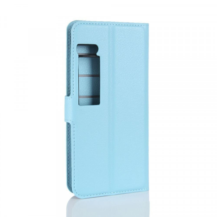 Чехол с визитницей для Meizu Pro 7 Plus (голубой)