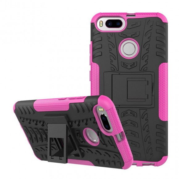 Чехол Hybrid Armor для Xiaomi Mi A1 / Mi 5X (черный + розовый)