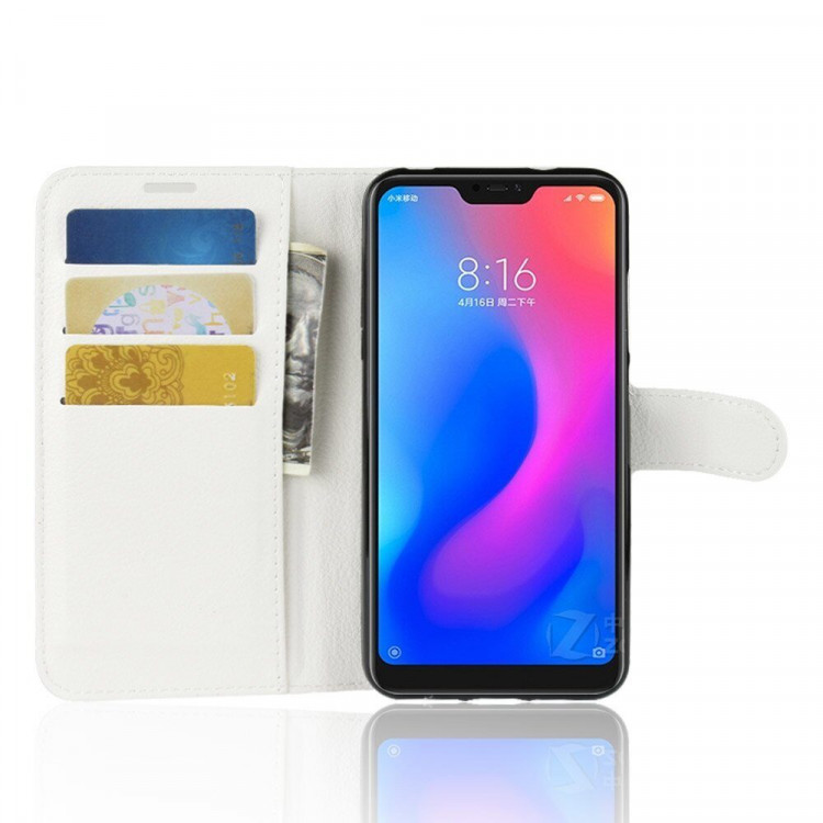 Чехол с визитницей для Xiaomi Redmi 6 Pro / Mi A2 Lite (белый)