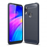 Чехол-накладка Carbon Fibre для Xiaomi Redmi 7 / Redmi Y3 (темно-синий)