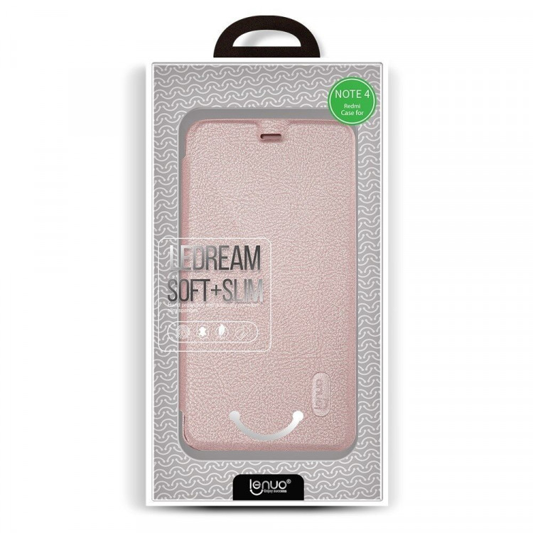 Чехол LENUO для Xiaomi Redmi Note 4X (розовый)