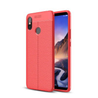 Чехол-накладка Litchi Grain для Xiaomi Mi Max 3 (красный)