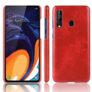 Кожаная накладка-чехол для Samsung Galaxy A60 / Galaxy M40 (красный)