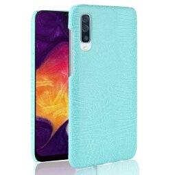 Чехол-накладка Crocodile Texture для Samsung Galaxy A50 / Galaxy A50s / Galaxy A30s (сине-зеленый)