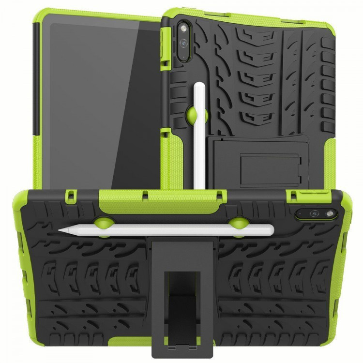 Чехол Hybrid Armor для Huawei MatePad 10.4 (черный + зеленый)