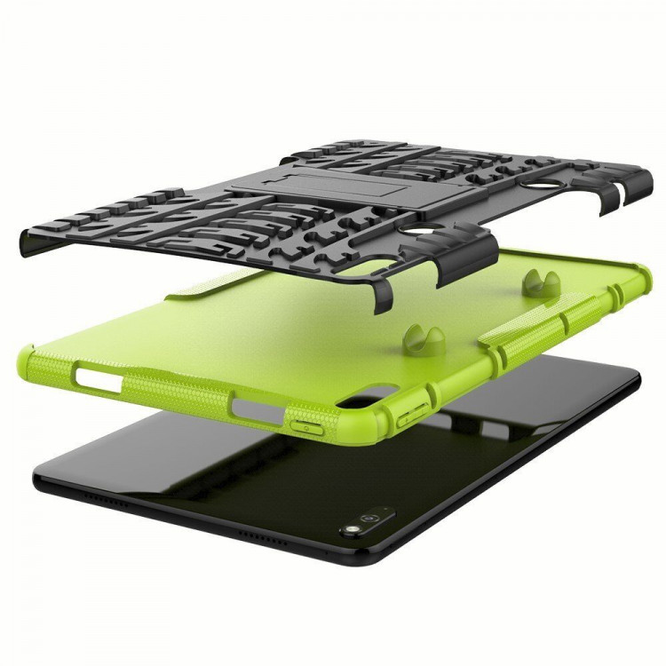 Чехол Hybrid Armor для Huawei MatePad 10.4 (черный + зеленый)