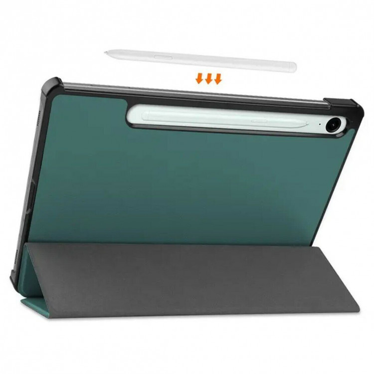 Планшетный чехол для Samsung Galaxy Tab S9 FE (темно-зеленый)