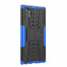 Чехол Hybrid Armor для Samsung Galaxy Note 10+ (Plus) (черный + голубой)