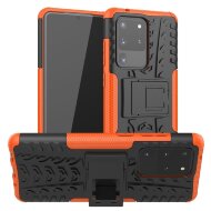 Чехол Hybrid Armor для Samsung Galaxy S20 Ultra (черный + оранжевый)