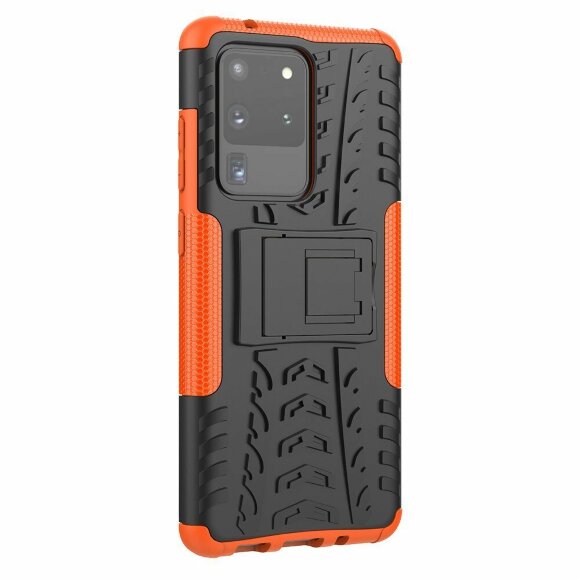 Чехол Hybrid Armor для Samsung Galaxy S20 Ultra (черный + оранжевый) Чехол Hybrid Armor для Samsung Galaxy S20 Ultra (черный + оранжевый)