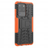 Чехол Hybrid Armor для Samsung Galaxy S20 Ultra (черный + оранжевый)