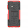 Чехол Hybrid Armor для Samsung Galaxy A13 4G (черный + красный)