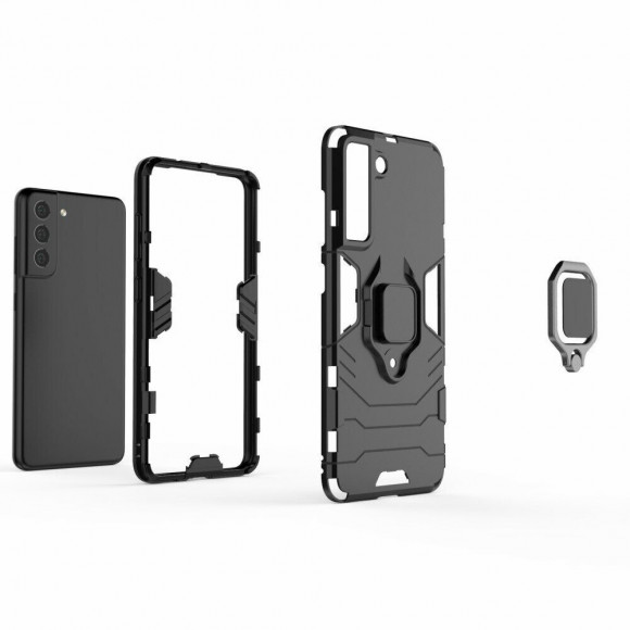 Чехол Armor Ring Holder для Samsung Galaxy S21 FE (черный)