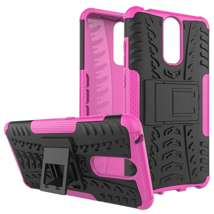 Чехол Hybrid Armor для Huawei Mate 9 Pro (черный + розовый)