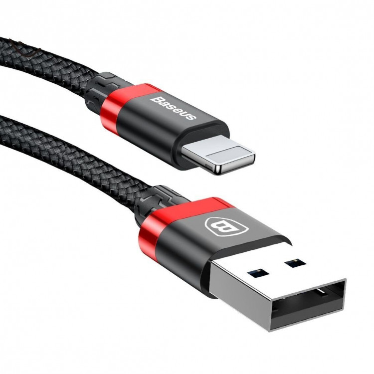 Кабель Baseus USB 3.0 - Lightning - 1м. (черный + красный)