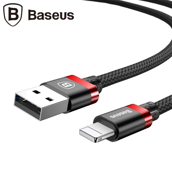 Кабель Baseus USB 3.0 - Lightning - 1м. (черный + красный) Кабель Baseus USB 3.0 - Lightning - 1м. (черный + красный)