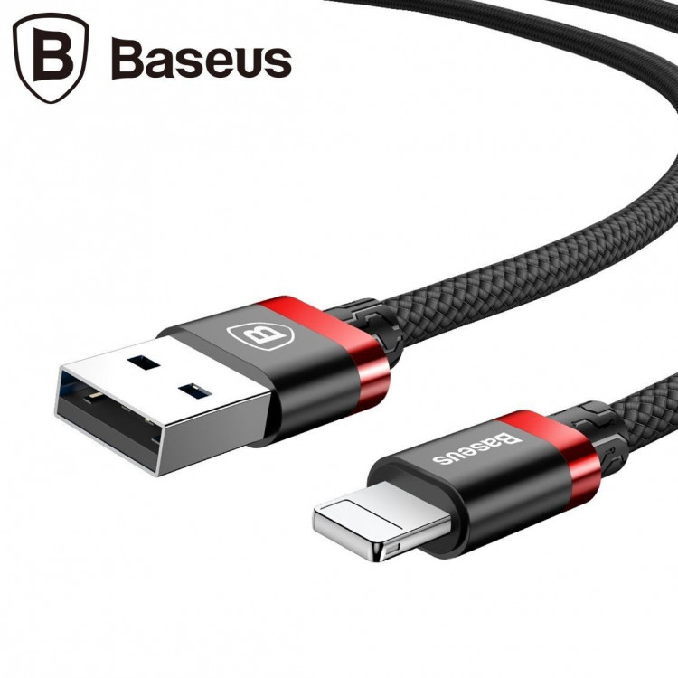 Кабель Baseus USB 3.0 - Lightning - 1м. (черный + красный)
