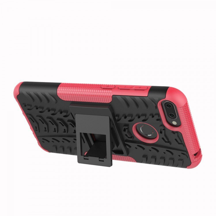 Чехол Hybrid Armor для Huawei Honor 9i / Honor 9N (черный + розовый)