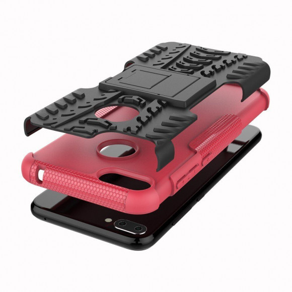 Чехол Hybrid Armor для Huawei Honor 9i / Honor 9N (черный + розовый) Чехол Hybrid Armor для Huawei Honor 9i / Honor 9N (черный + розовый)