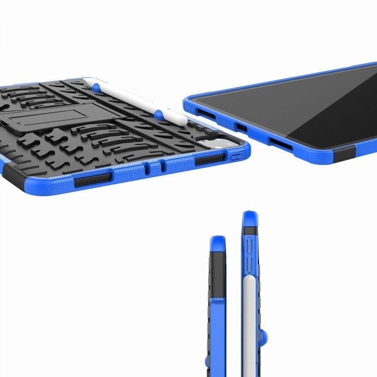 Чехол на iPad Pro 11 (2022, 2021, 2020) (черный + голубой)