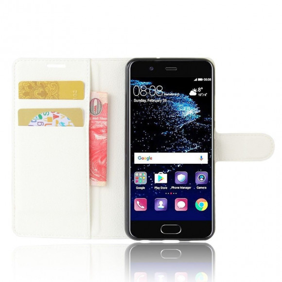 Чехол с визитницей Huawei P10 (белый)