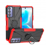 Чехол Armor Shockproof Ring Holder для Tecno Camon 18 (черный + красный) Чехол Armor Shockproof Ring Holder для Tecno Camon 18 (черный + красный)