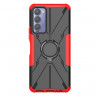 Чехол Armor Shockproof Ring Holder для Tecno Camon 18 (черный + красный)
