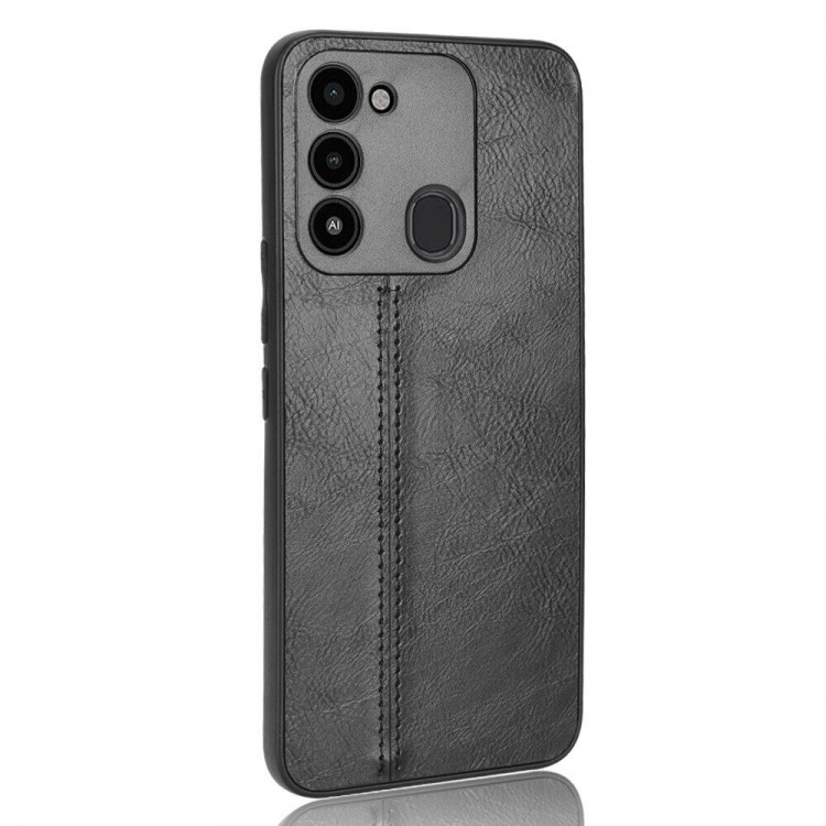 Чехол из экокожи для Tecno Spark Go 2022 (черный)