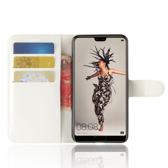 Чехол с визитницей для Huawei P20 (белый) Чехол с визитницей для Huawei P20 (белый)