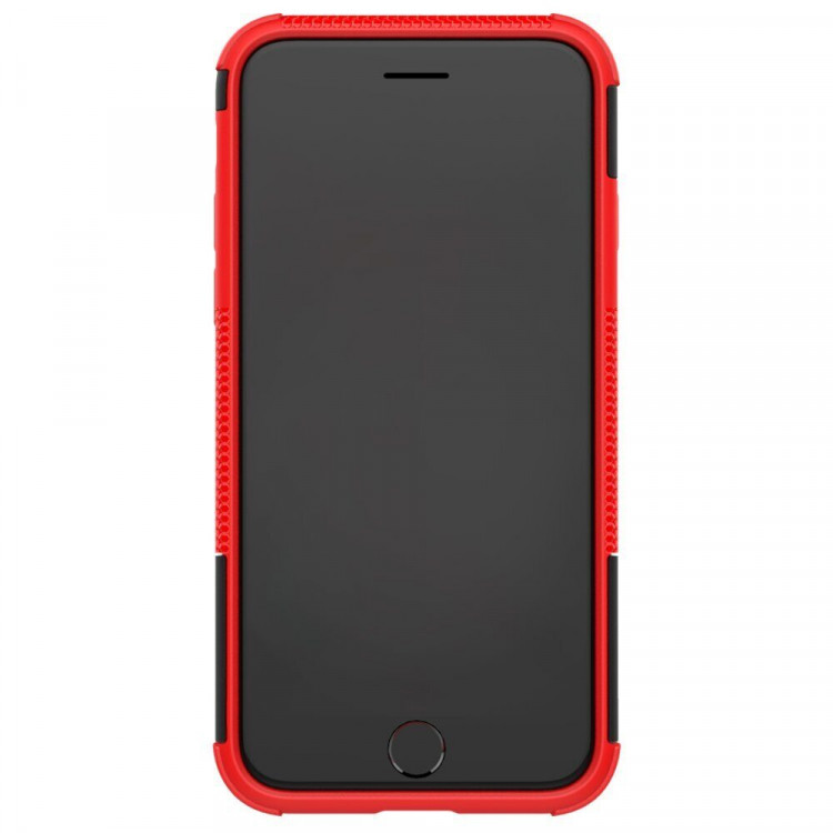 Чехол Hybrid Armor для iPhone 8 / iPhone 7 / iPhone SE (2020) / iPhone SE (2022) (черный + красный)