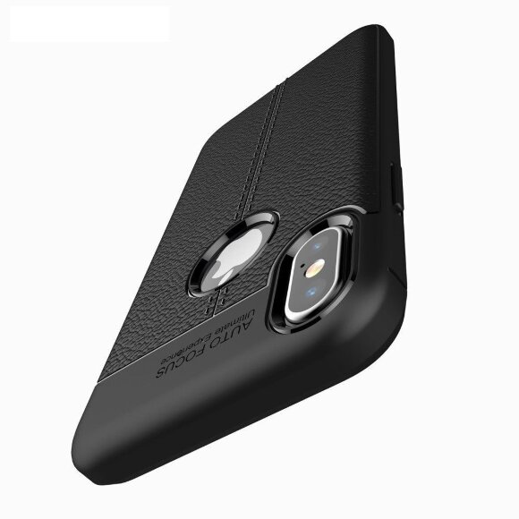 Чехол-накладка Litchi Grain для iPhone X / ХS (черный) Чехол-накладка Litchi Grain для iPhone X / ХS (черный)