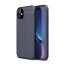 Чехол-накладка Litchi Grain для iPhone 11 (темно-синий)