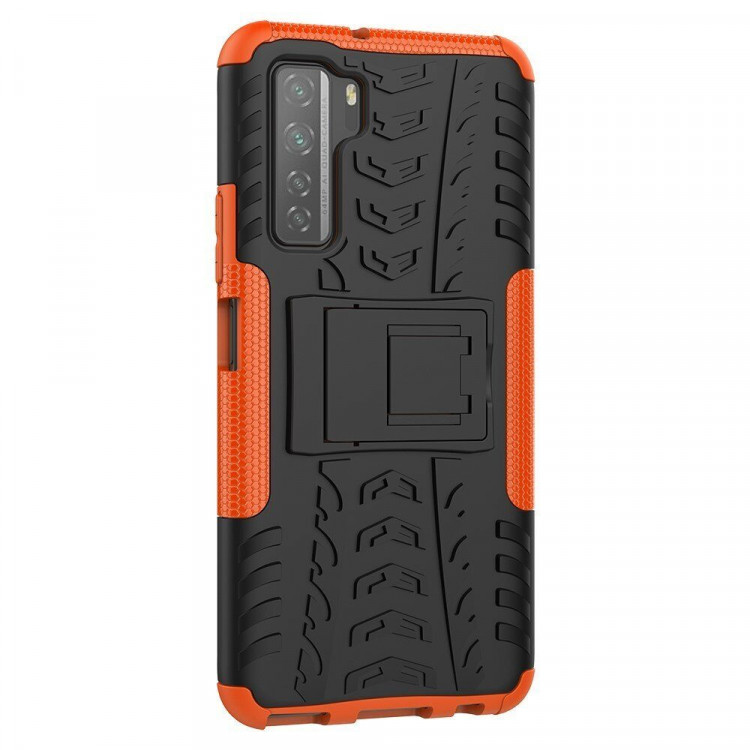 Чехол Hybrid Armor для Honor 30S (CDY-NX9A) (черный + оранжевый)