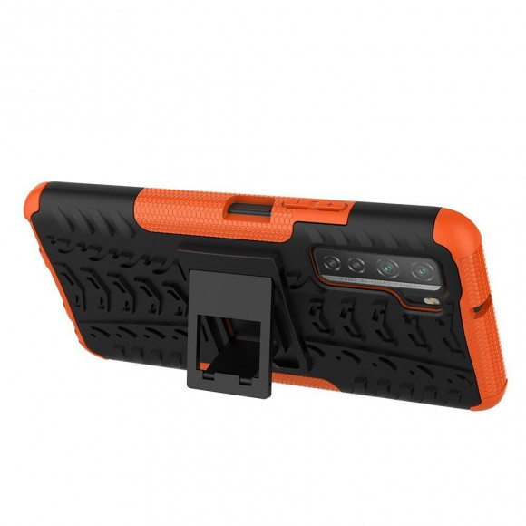 Чехол Hybrid Armor для Honor 30S (CDY-NX9A) (черный + оранжевый)