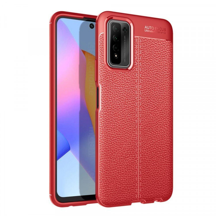 Чехол-накладка Litchi Grain для Honor 10X Lite (красный)
