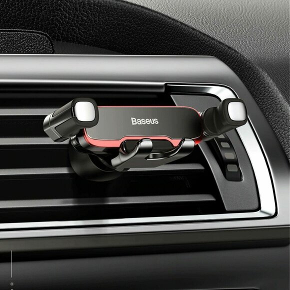 Автомобильный держатель для телефона в дефлектор Baseus Mr Hui Gravity Car Mount - Черный (SUYL-HU01)