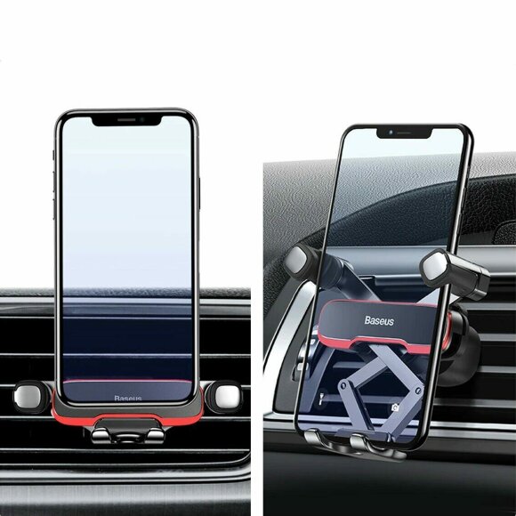 Автомобильный держатель для телефона в дефлектор Baseus Mr Hui Gravity Car Mount - Черный (SUYL-HU01)