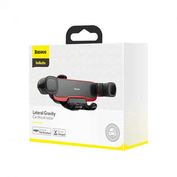 Автомобильный держатель для телефона в дефлектор Baseus Mr Hui Gravity Car Mount - Черный (SUYL-HU01)