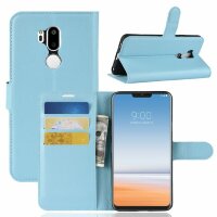 Чехол с визитницей для LG G7 / LG G7 ThinQ (голубой)
