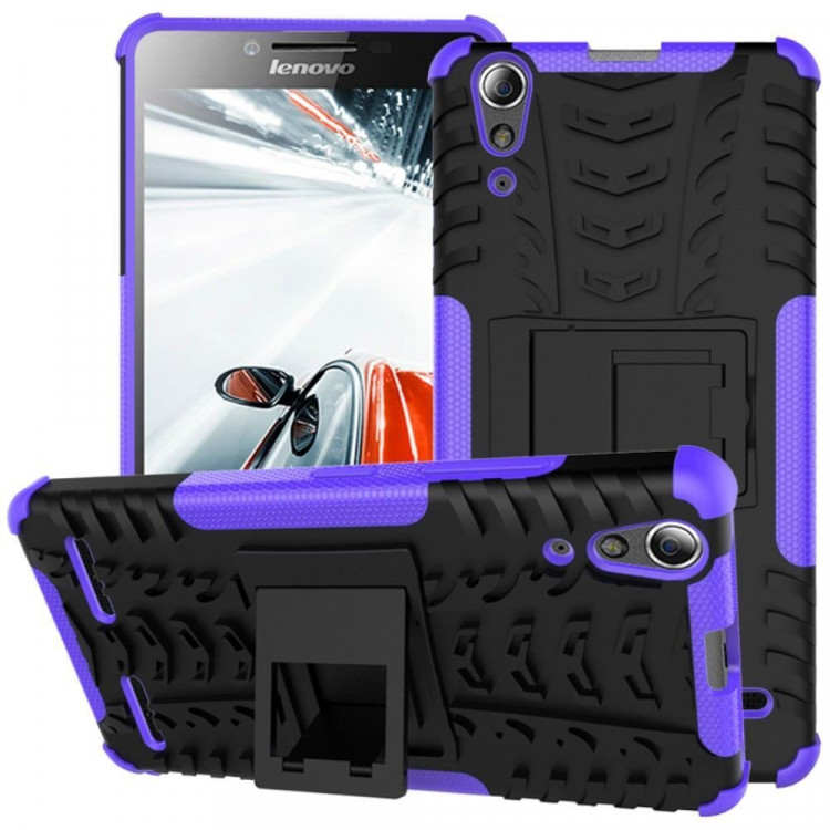Чехол Hybrid Armor для Lenovo A6000 (черный + фиолетовый)