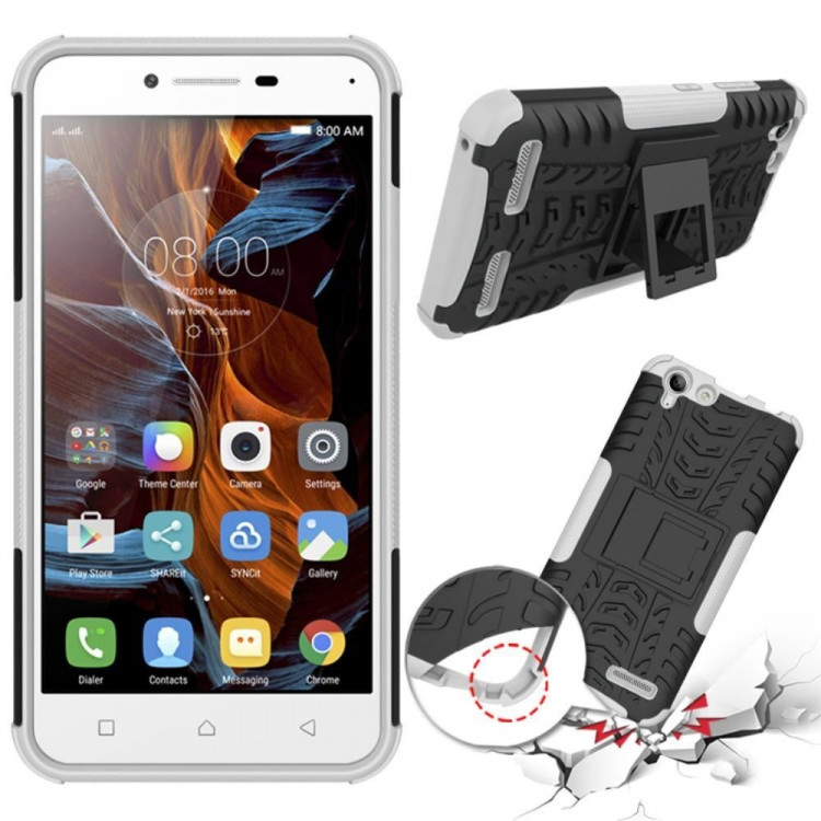 Чехол Hybrid Armor для Lenovo Vibe K5 / K5 Plus (черный + белый)